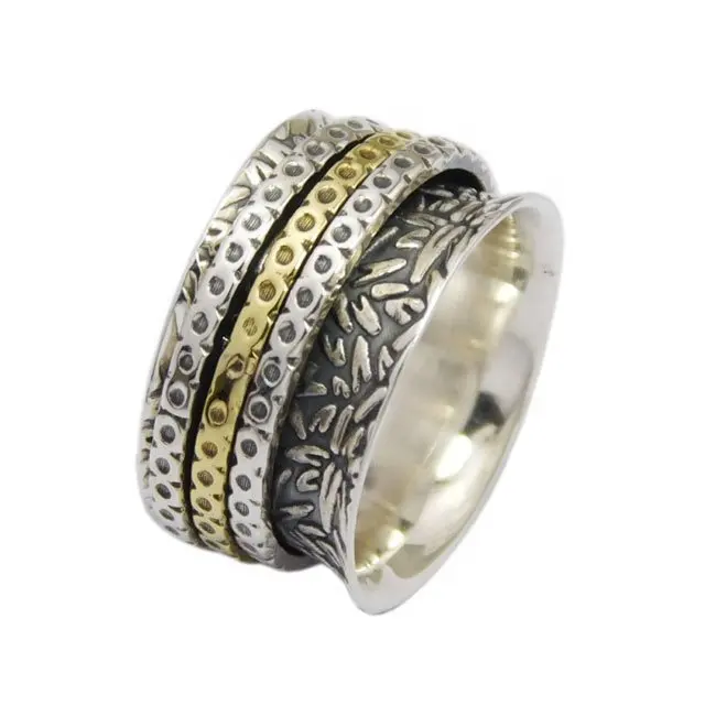 Wholesale Price Fashion Jewelry 925 Sterling Silver Brass Spinner Ring Meditation Rings Wholesaler And Manufacturer