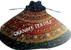 Vestido largo de mujer estilo indio-Mandala, Túnica hippie gitana para Noche de playa, ropa de dormir, rayón, poliéster, viscosa, vestido de algodón - Product Image 4