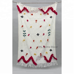 Manta de algodón blanca supersuave, manta tejida al por mayor para Navidad al mejor precio - Product Image 5