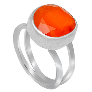 Anillo de dedo de cornalina roja de diseño impresionante Joyería de Plata de Ley 925 Anillos de piedras preciosas Fabricación al por mayor POR CASA DE PLATA. - Product Image 4