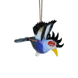 Figurita de pájaro colgante de cristal azul, decoraciones personalizadas en Navidad - Product Image 5