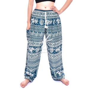 Pantalon sarouel en forme d'éléphant unisexe, cordon de serrage à la taille - Product Image 4