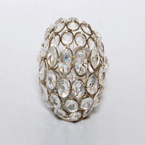 Bougeoir votif en métal fait main de forme ronde en cristal décoratif simple - Product Image 1