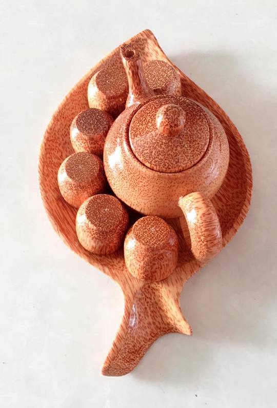 ベストセラー ココナッツ ユニーク ティーセット 手作りココナッツ