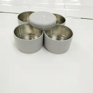 Metal 3 layer round tin box with customized printing