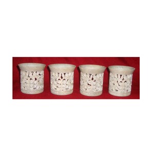 Hecho a mano de esteatita de soporte de la vela - Product Image 1