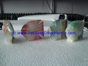 Piedra de ónix pulida Tallas de animales Patchwork de color pez - Product Image 6