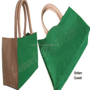 Bolsa de Lona Verde Lowellcraft con Base Reforzada, Color Sólido, Abertura Superior, Cierre de Cremallera, Estilo Moderno con Bordado - Product Image 1