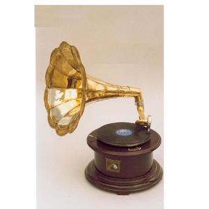 กริ่งวิทยุโบราณฐานไม้และแตรทองเหลือง ของตกแต่งบ้าน ของขวัญแปลกใหม่สำหรับการตกแต่งบ้าน - Product Image 3