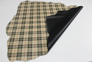 Plaid et noir Double face imprimé peau d'agneau cuir Napa doux qualité supérieure en gros peaux de mouton pour des créations uniques - Product Image 3