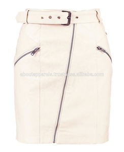 Jupe sexy plissée en faux cuir pour femmes, tenue maxi longue et moulante, en cuir véritable d'agneau et de mouton, à la mode, nouvelle collection 2019 - Product Image 5