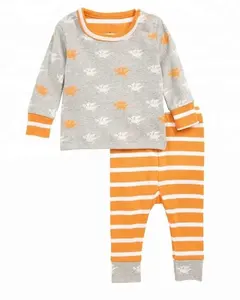 Drachen bedrucktes zweiteiliges Baby-Pyjama-Set Baby Spring Children's Wear Sets für Mädchen Kleinkind anzüge Kinder kleidung Sommer
