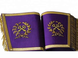 REGALIA MASÓNICA-CRAFT LODGE OFICIALES GUANTES E INSIGNAS DE PUÑOS (TODOS LOS RANCOS) - Product Image 4