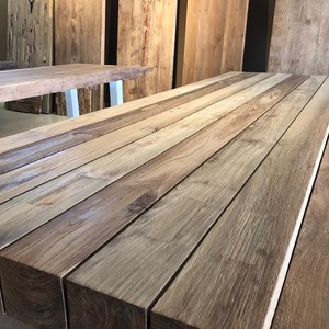 Mô Hình Dầm Gỗ Khai Hoang Gỗ Tếch Nhà Hàng Bàn Ăn - Product Image 2