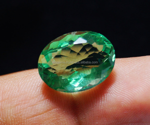 Piedra preciosa de fluorita natural, lo mejor para hacer joyas, piedra calibrada translúcida verde, piedra ovalada de fluorita facetada - Product Image 5