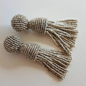   Pendientes de Borlas con Cuentas Hechos a Mano - Product Image 1