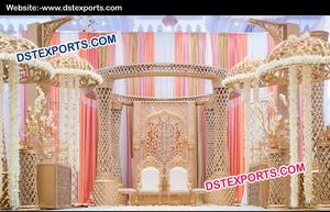 ชุด Mandap งานแต่งเมลเบิร์นทันสมัยชุด Mandap เสาคู่ชุด Mandap วัดพิธีแต่งงานอินเดีย - Product Image 6