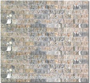 Carrelage en pierre naturelle multicolore polie et fendue Pierre de culture pour salle de bain et école Ardoise antiacide résistante à l'érosion - Product Image 1