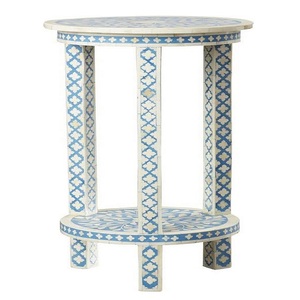 Table d'appoint en incrustation d'os de luxe de qualité supérieure - Product Image 1