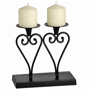 Wrought Iron Hanging <b>Cheap</b> <b>Candle</b> Holders Wrought Iron Two Lite Heart <b>Candle</b> Holder Western Style Royal <b>Candle</b> Holder - Product Image 1