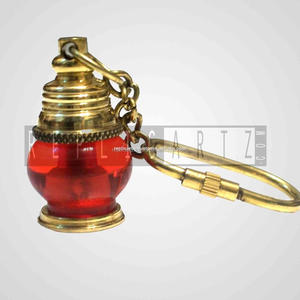 Premium Nautical <b>Brass</b> Red <b>Lantern</b> Keychain Vintage Marine Decorative Keyring Antique <b>Brass</b> Gift for Men Women Travel Souvenir - Product Image 3