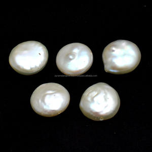 อัญมณีน้ำจืดธรรมชาติสีขาว10มม. กลมตัดสุกใสพร้อมเจาะด้านข้างหลวมเครื่องประดับกึ่งมีค่า - Product Image 2