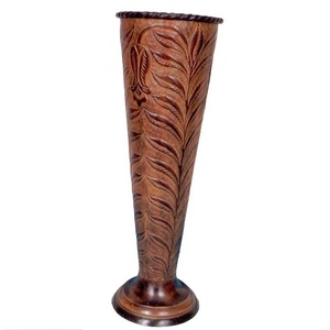 กระถางต้นไม้ทองแดงทรงสูงสำหรับตกแต่งในงานแต่งงานงานปาร์ตี้ในร่มหรือกลางแจ้งดีไซน์ลายนูนกระถางต้นไม้โบราณ - Product Image 1