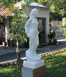 โรงงานเวียดนามที่กำหนดเองหินแกะสลักผู้หญิงเปลือยกายสวนรูปปั้นหินอ่อนรูปปั้นของสาวสวยเปลือยสวนหินอ่อนรูปปั้นสาว - Product Image 4