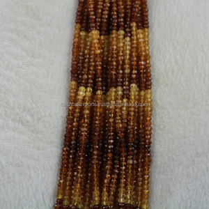 Cristaux de guérison grenat hessonite à facettes Rondelle coupe perles en vrac pour la fabrication de bijoux pierre précieuse - Product Image 2