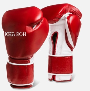 Gants de boxe en cuir de vachette à isolation thermique avec fermeture à crochet et boucle pour la compétition Logo personnalisé - Product Image 2