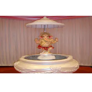 Wedding Welcome Small Ganesha Statues Hindu Wedding Entrance Statue Decoration Wedding Ganesha Statue With Umbrella Decoration