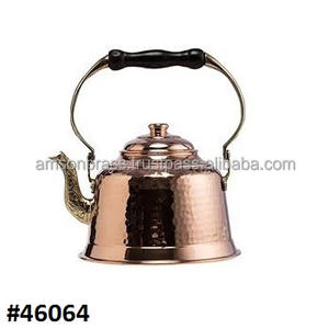Tetera de Cobre con Acabado Bronce para Calentar Agua, Té y Café, Utensilios de Cocina Tradicionales Indios - Product Image 2
