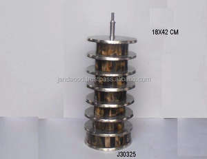 Modern Horn Inlay Mother of Pearl and Wood Brass Combination <b>Lamp</b> Base Top Table <b>Lamp</b> with Electric <b>Fitting</b> Home Decor - Product Image 2