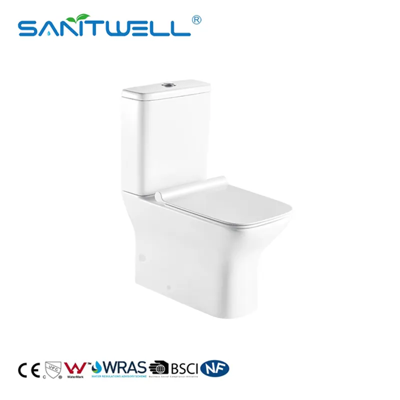 Konfor yüksekliği çerçevesiz tuvalet Randloses WC 600*390*800mm banyo için