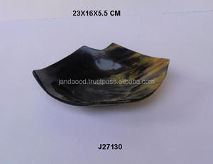 Cuenco de cuerno de búfalo de alta calidad disponible en todos los tamaños en forma de barco Cuenco Acabado pulido Cuerno Art Ware Decoración para el hogar Fiesta de boda - Product Image 2