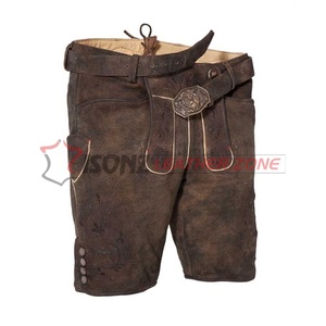 2022 Unisexe Bavarian Trachten Lederhosen Grande Taille Léger Imprimé Brodé Plissé Cuir Véritable Écologique - Product Image 1