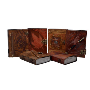 Venta al por mayor hecho a mano nuevo diseño antiguo cuero genuino no recargable sin forro papel en blanco 120 hojas diario cuaderno y cuaderno de bocetos - Product Image 1