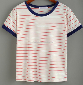 OEM barato Unisex cuello redondo diseño en blanco personalizado de manga corta camisetas de algodón transpirable elegante informal - Product Image 2