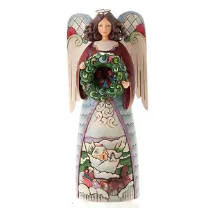 Полимерная религиозная музыкальная маленькая двухцветная каменная садовая наружная Статуя Ангела ручной работы по лучшей оптовой цене, Сделано в Индии