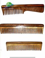 Peigne en bois Neem naturel, peigne pour les cheveux