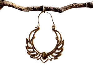 Vente chaude femmes Style bohème Tribal mode laiton boucles d'oreilles cerceau boucle d'oreille - Product Image 2