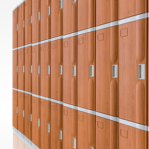 Large Size Wood grain ABS Plastic Worker Locker - Product Image 1