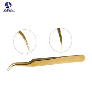 Pinzas de Acero Inoxidable para Extensión de Pestañas con Punta Semi Curva, Herramienta Profesional para Pestañas para Salón y Uso Doméstico - Product Image 5