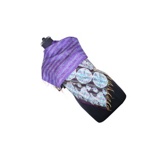Kantha Work <b>Silk</b> Handmade Vintage Style <b>Scarf</b> Trendy Design for Girls SC1240 <b>Scarf</b> Vintage Kantha Hand Stitched Cotton Allover - Product Image 1