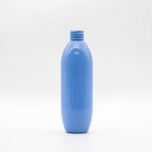 Solid Blue 230ml PET Plastic <b>Shower</b> Gel Bottle with Pump 300ml Capacity Use for <b>Shampoo</b> Conditioner or Cream Press - Product Image 3