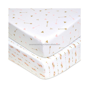 100% Soft Organic Cotton Eco Friendly Baby Crib Sheet - Product Image 1