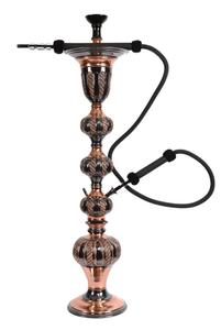 Vente en gros de narguilés égyptiens de luxe Shisha Farida Meilleure vente de bonne qualité Ensemble de tuyaux carrés en laiton unique laqué de verre - Product Image 3