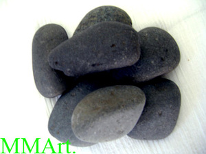 Galets de pierre naturelle noire à haute dureté, conception industrielle, média de broyage pour broyeur à billes pour application extérieure MMArt MMA-BRP - Product Image 5