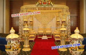 Mariage sur le thème du Rajasthan Mandap mariage indien traditionnel Mandap mariage indien Mandap décorations décor de qualité supérieure Canada - Product Image 2
