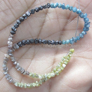 2 to <b>3mm</b> Size Mixed Color Natural Rough Diamond Beads in Fancy Colors From Direct Manufacturer Uncut Diamond Beads Price - Product Image 1
